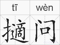 擿问的拼音