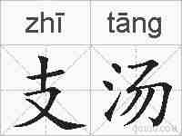 支汤的拼音