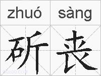 斫丧的拼音