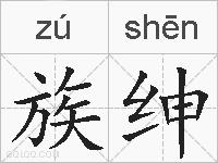 族绅的拼音