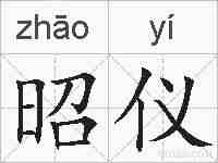 昭仪的拼音