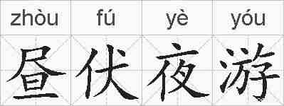昼伏夜游的拼音