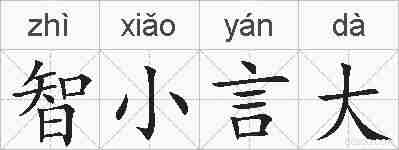 智小言大的拼音