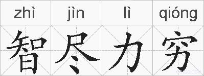 智尽力穷的拼音