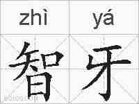 智牙的拼音