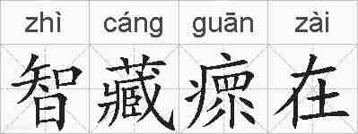 智藏瘝在的拼音