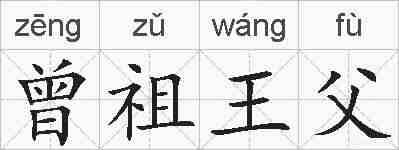 曾祖王父的拼音