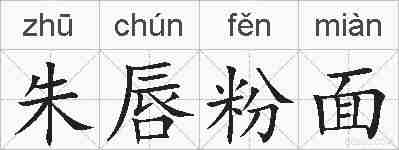 朱唇粉面的拼音