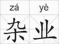 杂业的拼音