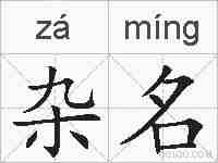 杂名的拼音