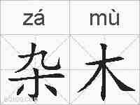 杂木的拼音