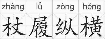 杖履纵横的拼音