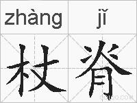 杖脊的拼音