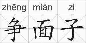 争面子的拼音