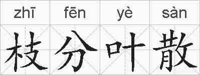 枝分叶散的拼音