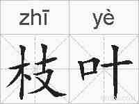 枝叶的拼音