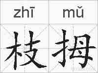 枝拇的拼音