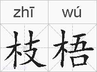 枝梧的拼音
