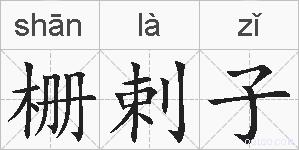 栅剌子的拼音