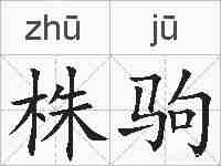 株驹的拼音