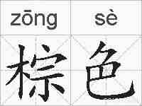 棕色的拼音