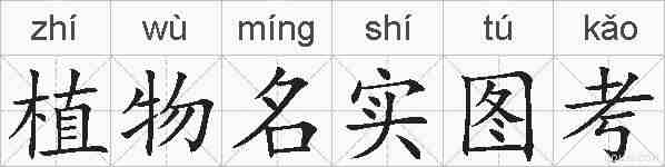 植物名实图考的拼音