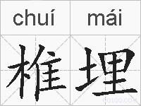 椎埋的拼音