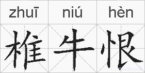 椎牛恨的拼音