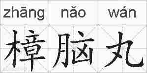 樟脑丸的拼音