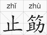 止筯的拼音