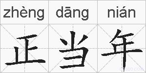 正当年的拼音