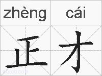 正才的拼音