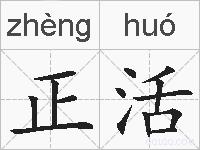 正活的拼音