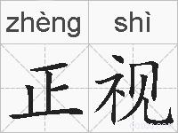 正视的拼音