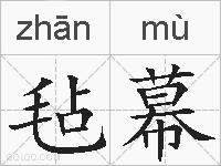 毡幕的拼音