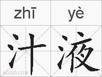 汁液的拼音