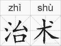 治术的拼音