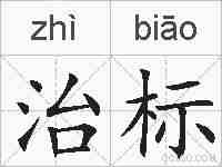 治标的拼音
