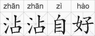 沾沾自好的拼音