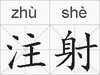 注射的拼音