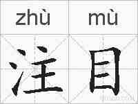 注目的拼音