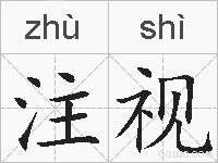 注视的拼音