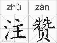 注赞的拼音