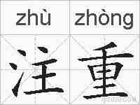 注重的拼音