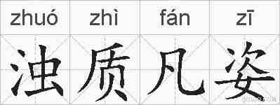 浊质凡姿的拼音