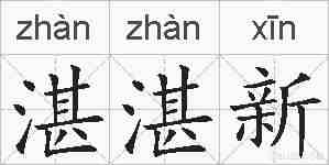 湛湛新的拼音
