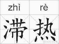 滞热的拼音