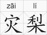 灾梨的拼音
