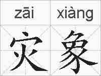 灾象的拼音