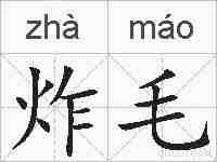 炸毛的拼音